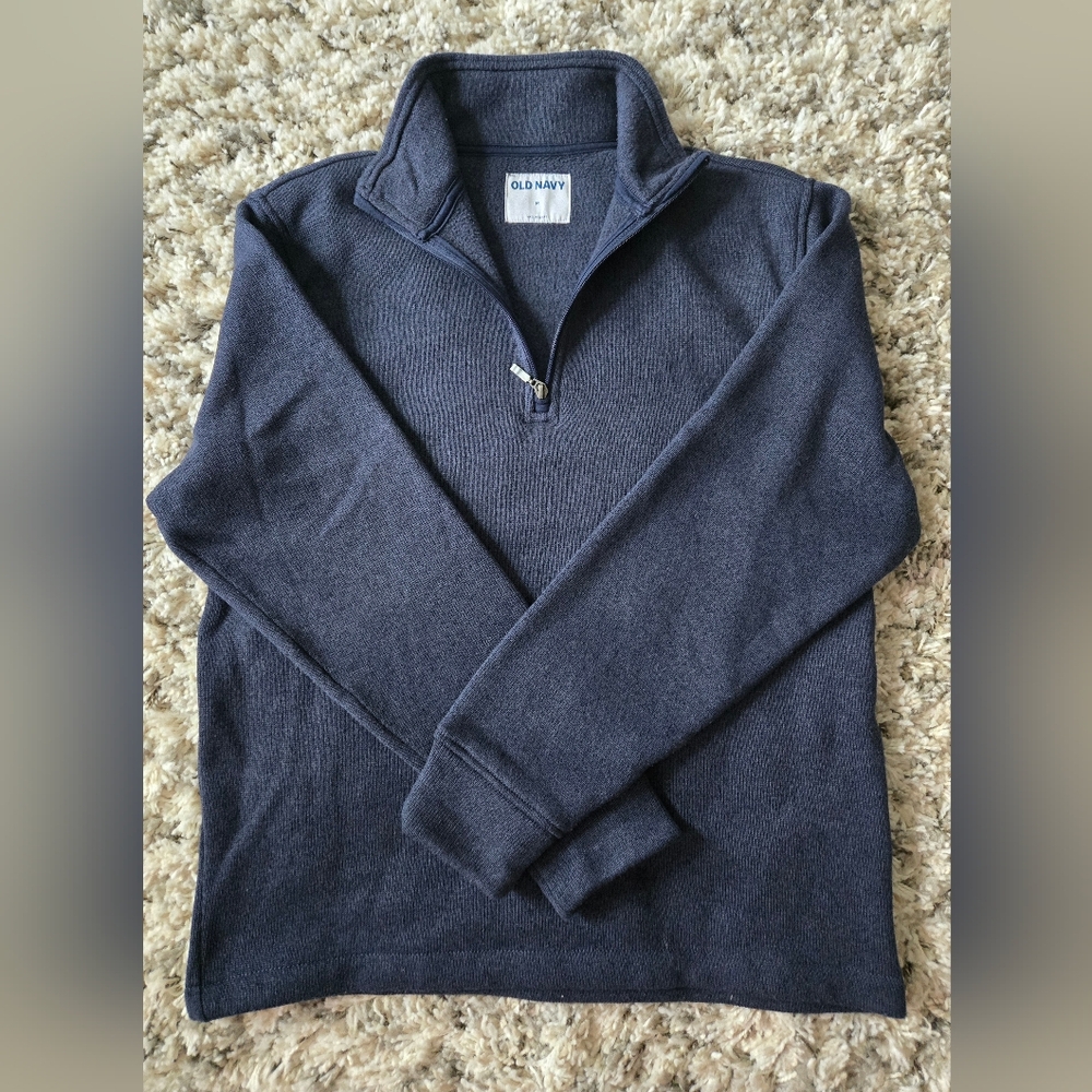 Old Navy Men's Navy Zip-Up Sweater